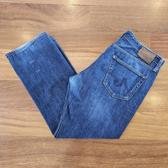 Adriano Goldschmied AG The Protege Straight Leg Denim Blue Jeans Size fits 36x29 - Picture 1 of 11